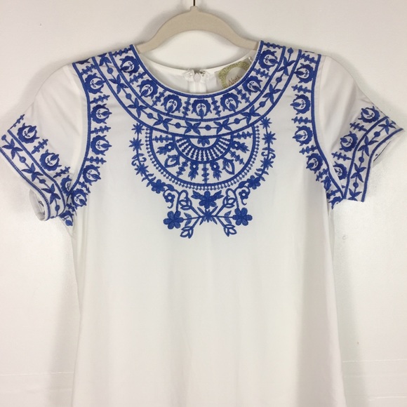 Alythea White Embroidery Sheath Mini Dress B6 - Picture 3 of 8